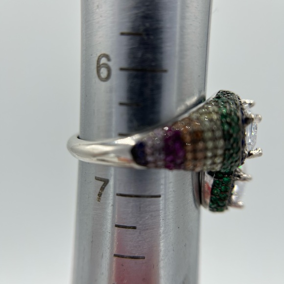 NWT PRIDE RAINBOW STERLING SILVER COCKTAIL RING - Picture 10 of 11